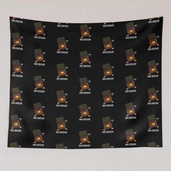 Item preview, Duck Chocolate Funny Dark Chocolate Puns (Dark BG) designed and sold by punnybone.