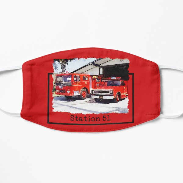Fire Station 51, Emergency TV Show, Firetruck Flat Mask