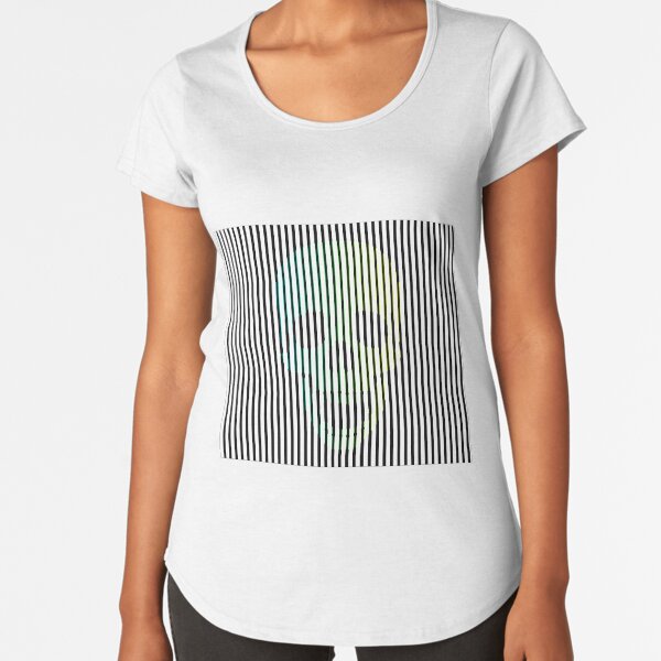Op Art Skull Premium Scoop T-Shirt