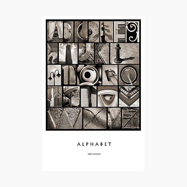 Alphabet Photographic Print