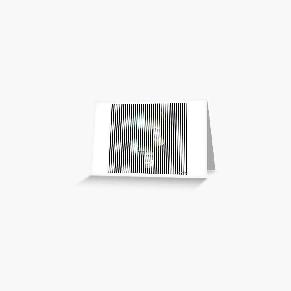 Op Art Skull Greeting Card