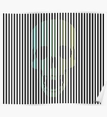 Op Art Skull Poster