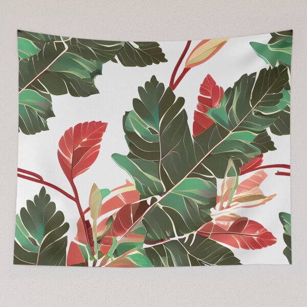 Item preview, tripical leaf floral pattern #16 designed and sold by supeart.