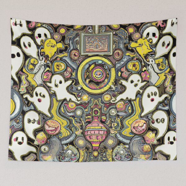 Item preview, Pattern of ghost homies designed and sold by Bakesales.