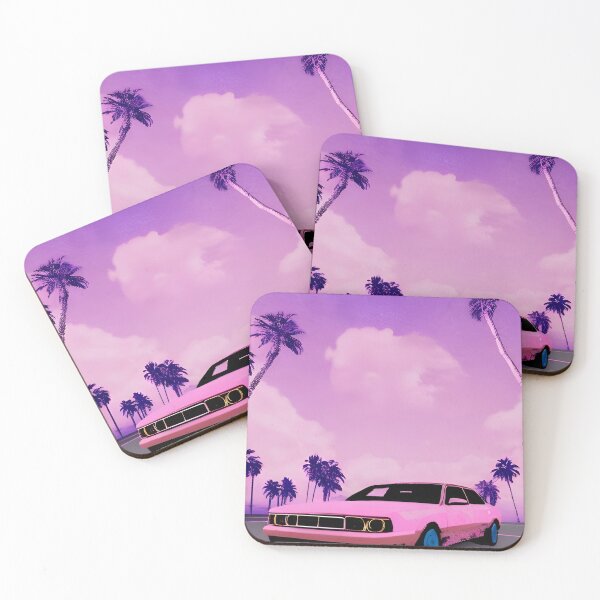 Item preview, Vaporwave Miami Vice Design Artwork designed and sold by StickerBird.