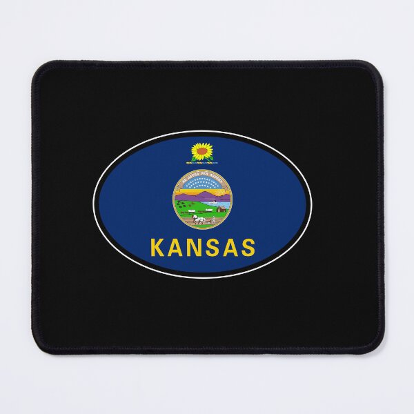 Item preview, Kansas  State Flag Oval Travel Bumper Sticker for your Car or Luggage.  designed and sold by BBTravels.