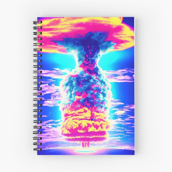 Item preview, Nuclear Explosion Mushroom Cloud Vaporwave Design Artwork designed and sold by StickerBird.