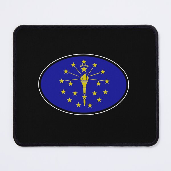 Item preview, Indiana State Flag Oval Travel Bumper Sticker for your Car or Luggage. designed and sold by BBTravels.