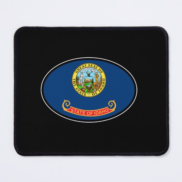 Item preview, Idaho State Flag Oval Travel Bumper Sticker for your Car or Luggage.  designed and sold by BBTravels.