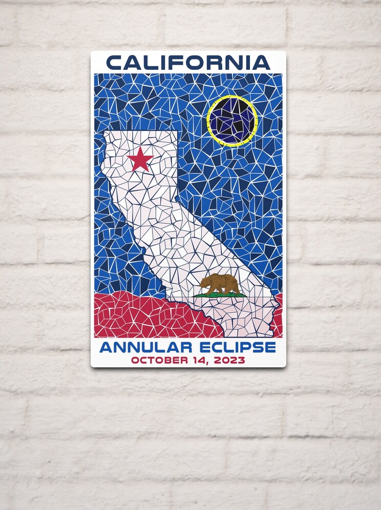 Thumbnail 2 of 4, Metal Print, California Annular Eclipse 2023 designed and sold by Eclipse2024.