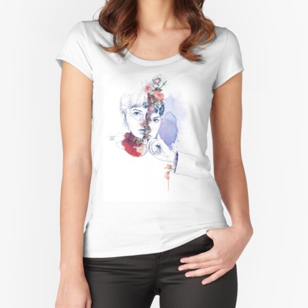 CELLULAR DIVISION by elena garnu Fitted Scoop T-Shirt