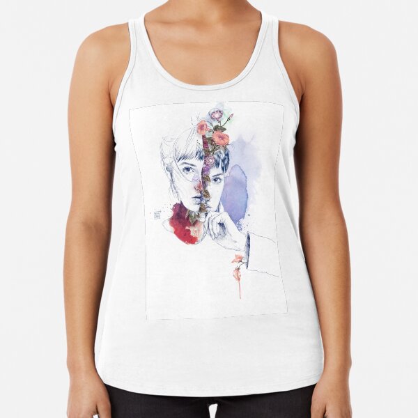 CELLULAR DIVISION by elena garnu Racerback Tank Top