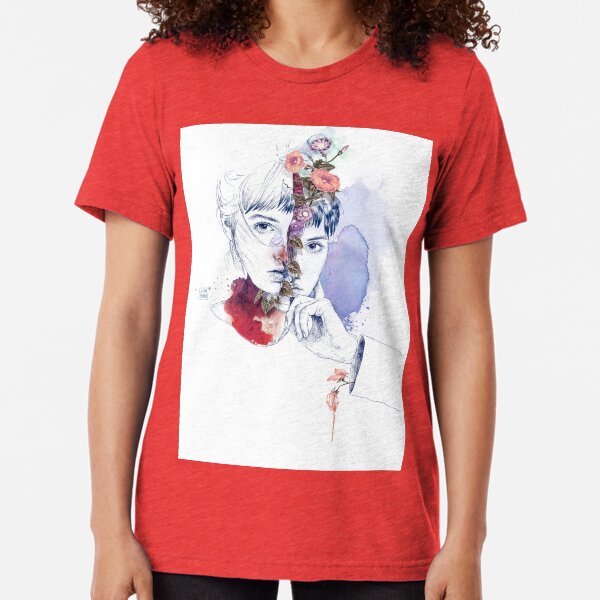 CELLULAR DIVISION by elena garnu Tri-blend T-Shirt