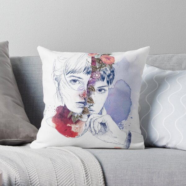 CELLULAR DIVISION by elena garnu Throw Pillow