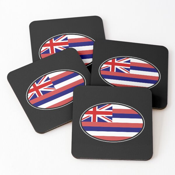 Item preview, Hawaii State Flag Oval Travel Bumper Sticker for your Car or Luggage.  designed and sold by BBTravels.