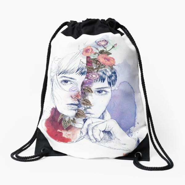 CELLULAR DIVISION by elena garnu Drawstring Bag