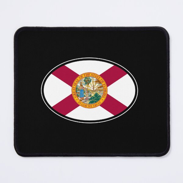 Item preview, Florida State Flag Oval Travel Bumper Sticker for your Car or Luggage. designed and sold by BBTravels.
