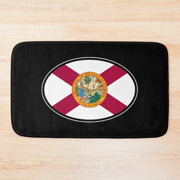 Item preview, Florida State Flag Oval Travel Bumper Sticker for your Car or Luggage.  designed and sold by BBTravels.