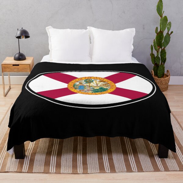 Item preview, Florida State Flag Oval Travel Bumper Sticker for your Car or Luggage.  designed and sold by BBTravels.