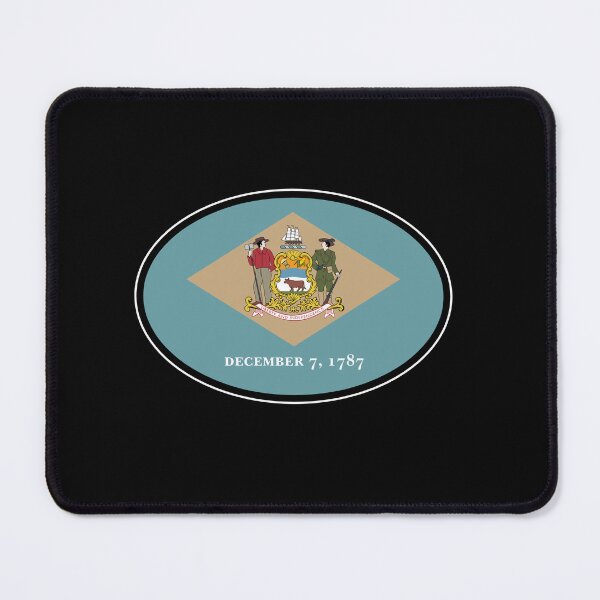 Item preview, Delaware State Flag Oval Travel Bumper Sticker for your Car or Luggage.  designed and sold by BBTravels.