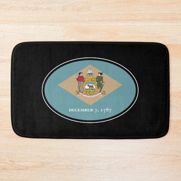 Item preview, Delaware State Flag Oval Travel Bumper Sticker for your Car or Luggage.  designed and sold by BBTravels.