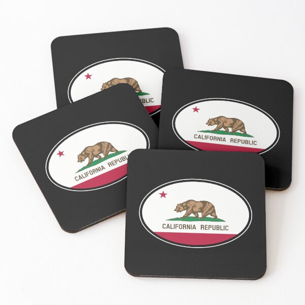 Item preview, California State Flag Oval Travel Bumper Sticker for your Car or Luggage.  designed and sold by BBTravels.