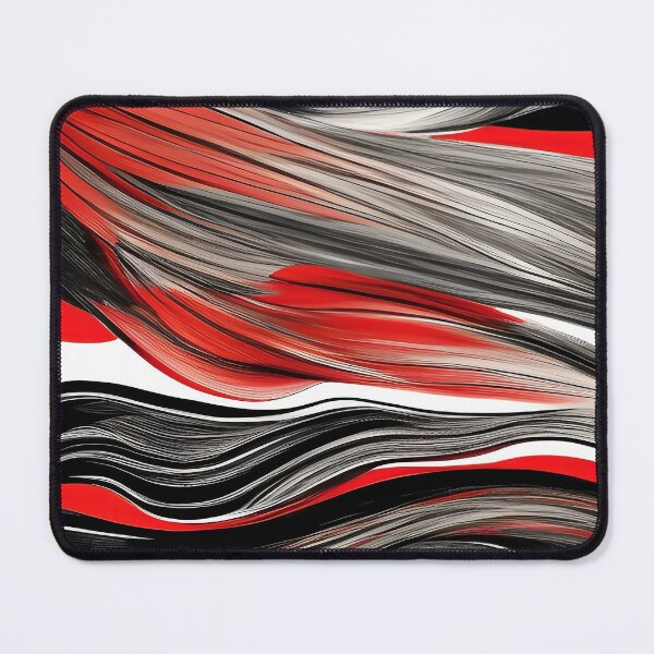 Item preview, Red and Black Waves and Twisted Swirls Abstract Illustration designed and sold by deniselynnimage.