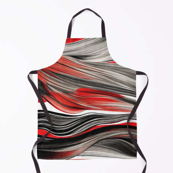 Item preview, Red and Black Waves and Twisted Swirls Abstract Illustration designed and sold by deniselynnimage.