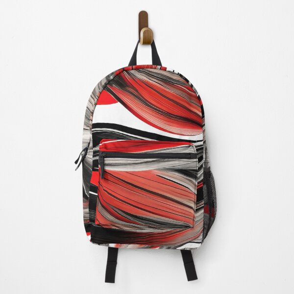 Item preview, Red and Black Waves and Twisted Swirls Abstract Illustration designed and sold by deniselynnimage.