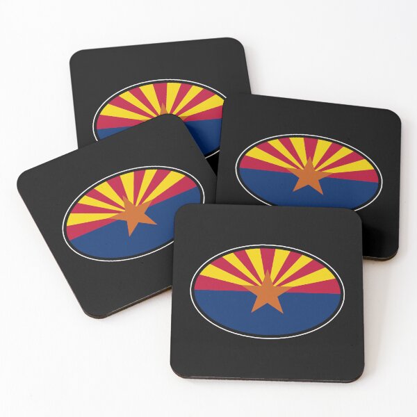 Item preview, Arizona State Flag Oval Travel Bumper Sticker for your Car or Luggage.  designed and sold by BBTravels.