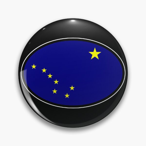 Item preview, Alaska State Flag Oval Travel Bumper Sticker for your Car or Luggage.  designed and sold by BBTravels.
