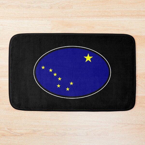 Item preview, Alaska State Flag Oval Travel Bumper Sticker for your Car or Luggage.  designed and sold by BBTravels.