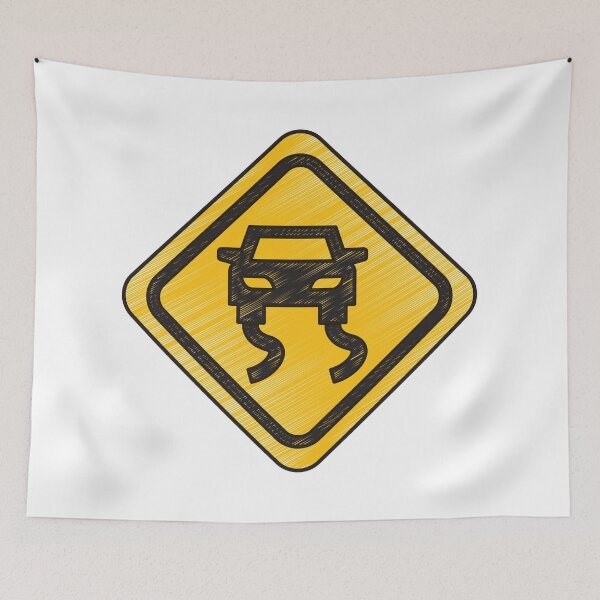 Item preview, Slippery Road Sign designed and sold by 2AGoodHome.