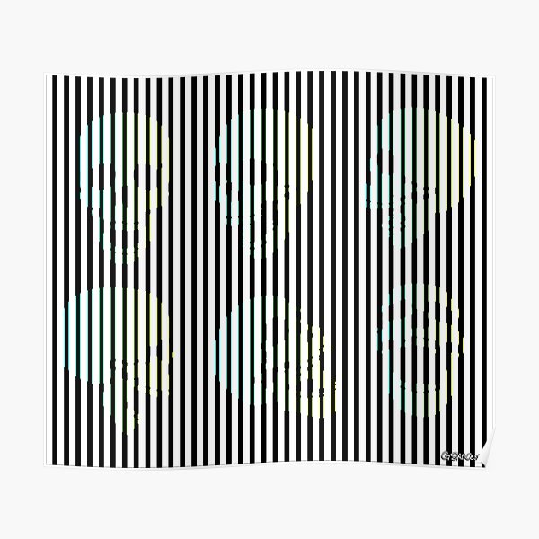 Op Art Skulls Poster