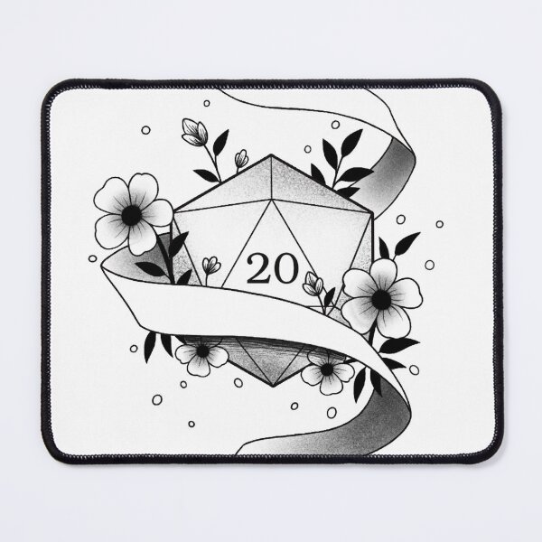 Item preview, D20 Dice Floral Original Design designed and sold by Midknight-Inks.