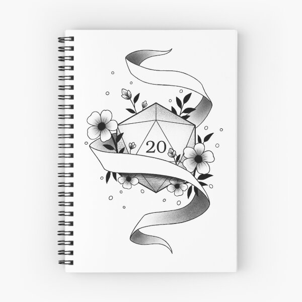 Item preview, D20 Dice Floral Original Design designed and sold by Midknight-Inks.