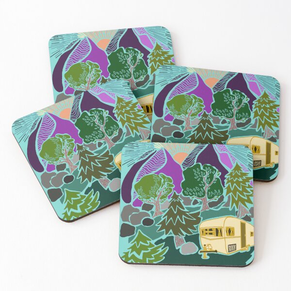Item preview, Vintage Camper with Mountain View designed and sold by CampK80.