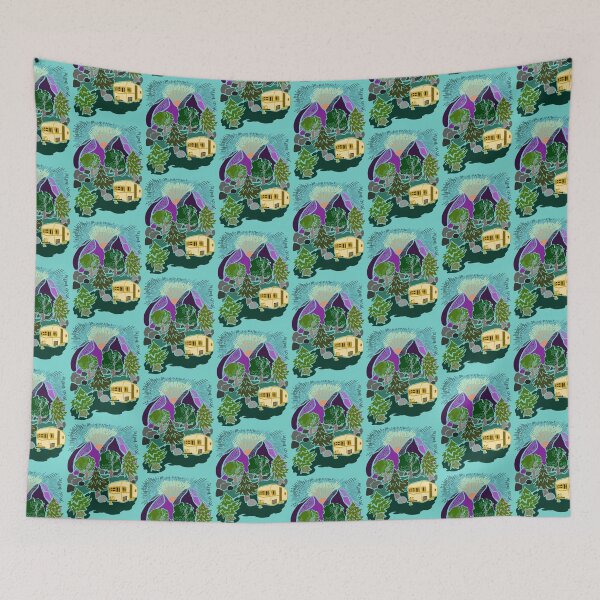 Item preview, Vintage Camper with Mountain View designed and sold by Art of Camping Now.