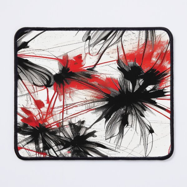 Item preview, Black and Red Splashes of Fireworks Display Abstract Illustration designed and sold by deniselynnimage.