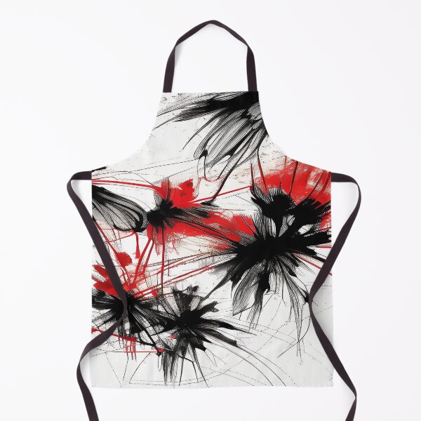 Item preview, Black and Red Splashes of Fireworks Display Abstract Illustration designed and sold by deniselynnimage.