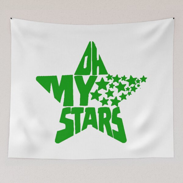 Item preview, Green and White Oh My Stars designed and sold by Summer-Winter.
