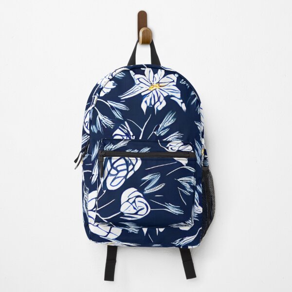Item preview, floral white flower blue leaf patter #7 designed and sold by supeart.