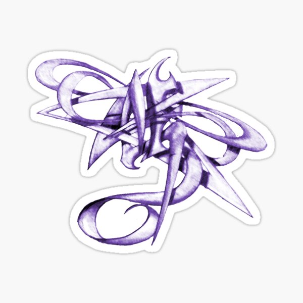 Hand-drawn Purple Bow Kiss-Cut Stickers