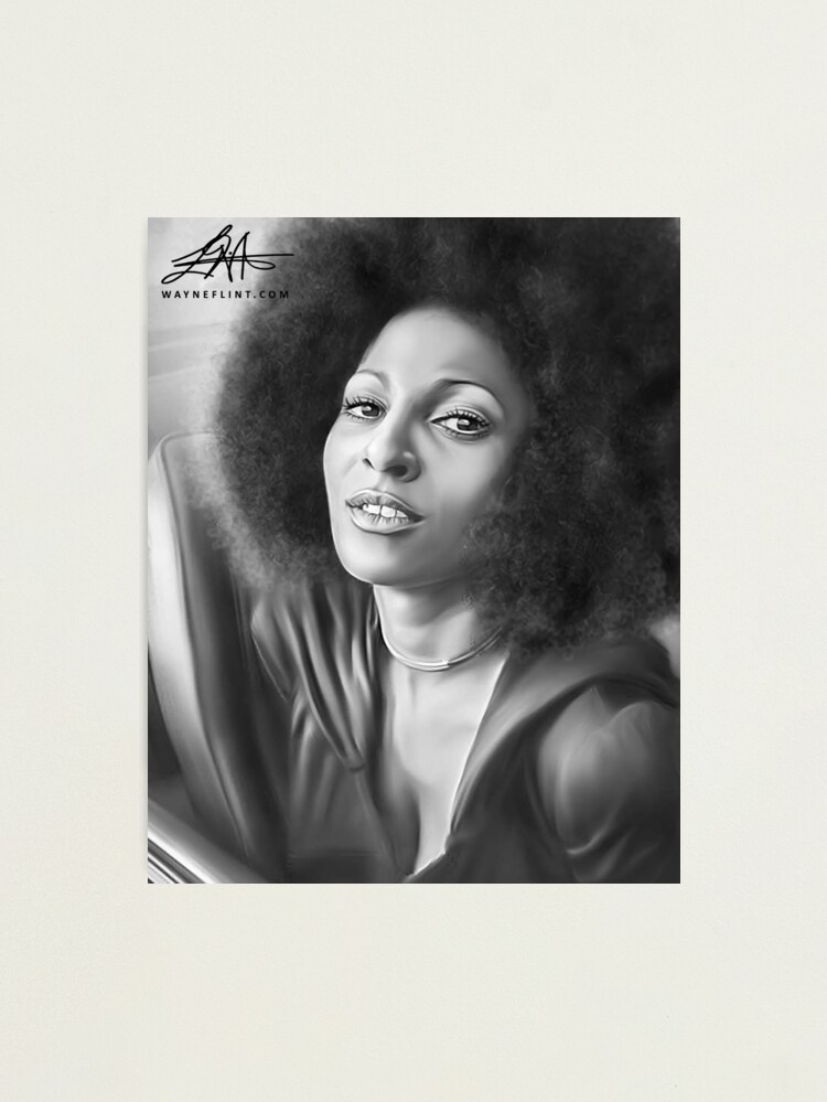 Photographic Print, Pam Grier Digital Art designed and sold by wayneflint