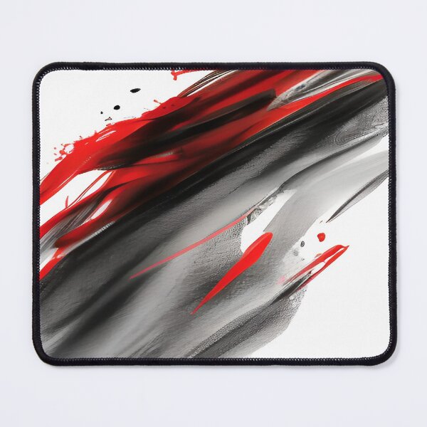 Item preview, Red and Black Paint Brush Strokes Abstract Illustration designed and sold by deniselynnimage.