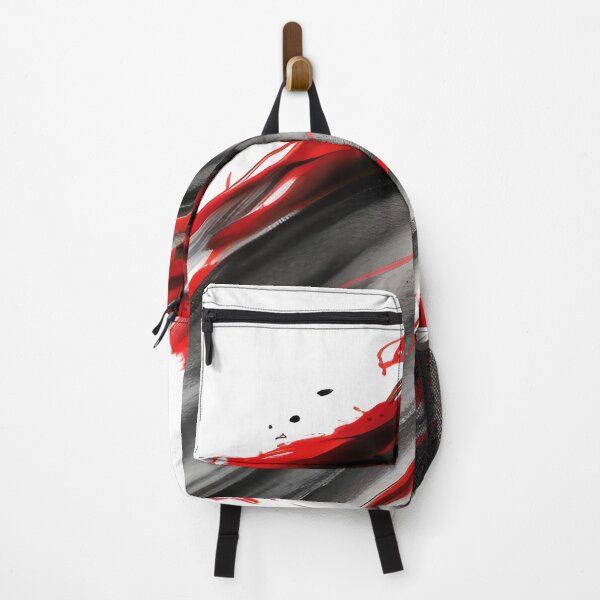 Item preview, Red and Black Paint Brush Strokes Abstract Illustration designed and sold by deniselynnimage.