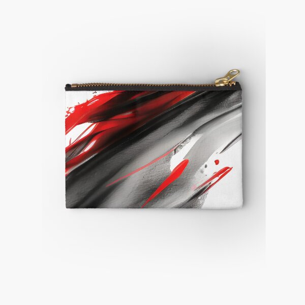 Item preview, Red and Black Paint Brush Strokes Abstract Illustration designed and sold by deniselynnimage.