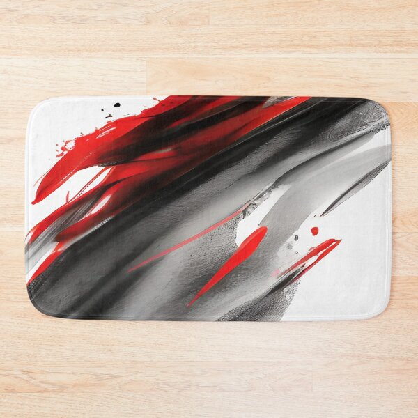 Item preview, Red and Black Paint Brush Strokes Abstract Illustration designed and sold by deniselynnimage.