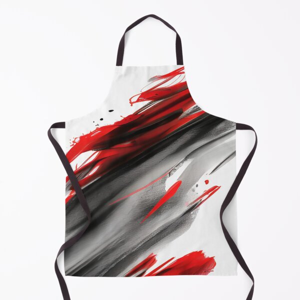 Item preview, Red and Black Paint Brush Strokes Abstract Illustration designed and sold by deniselynnimage.