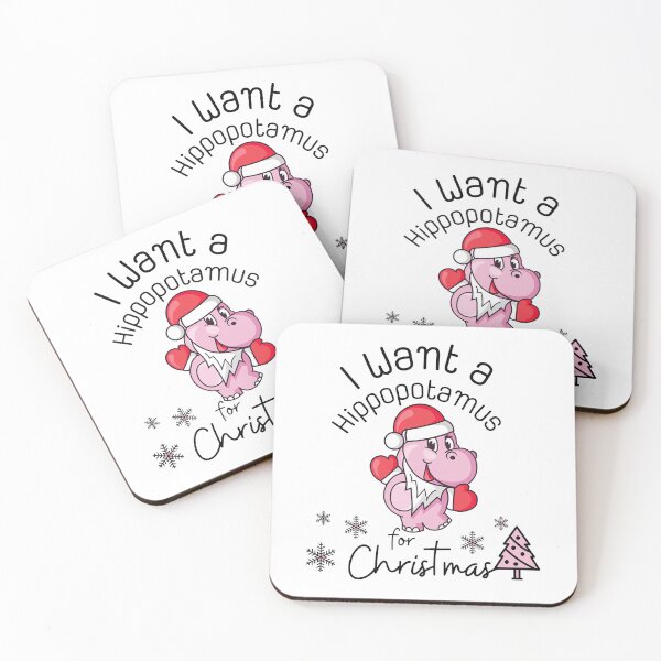 Item preview, I Want A Hippopotamus For Christmas Shirt, Pink Hippopotamus, Christmas designed and sold by graphic-genie.